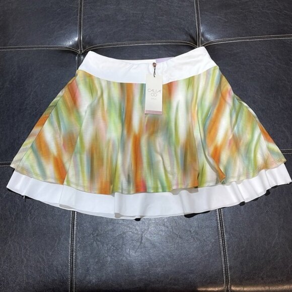 CALIA Women's Double Layer Mesh Golf Skort - Picture 5 of 10